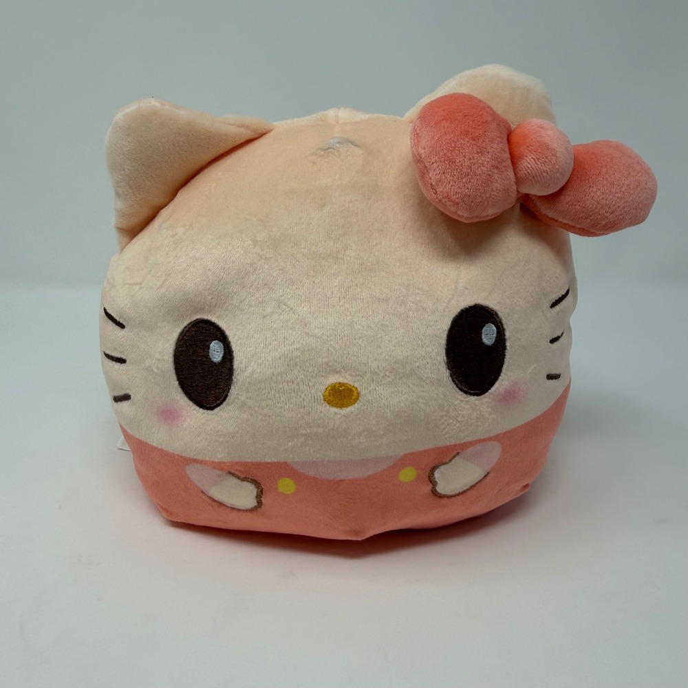 TeeTurtle Hello Kitty Reversible Plush Sanrio Brown Bear Mood Toy 6 inch